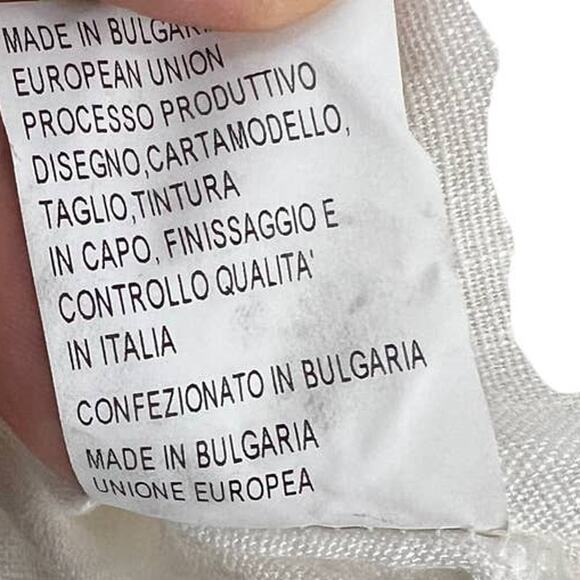 120% LINO Luxury Italian Sheer Linen Ruffle Dress SZ 38 - Picture 11 of 15